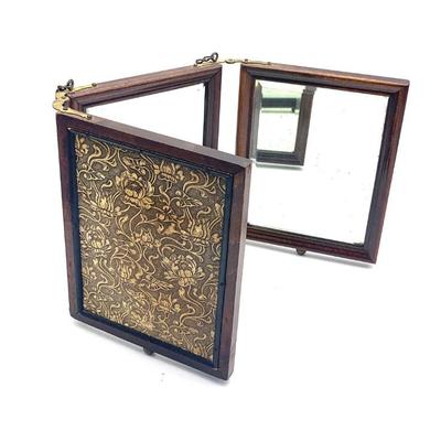 Antique 3 part shaving mirror