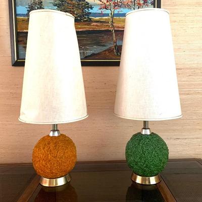 Pr. of Mid-Century spaghetti lamps