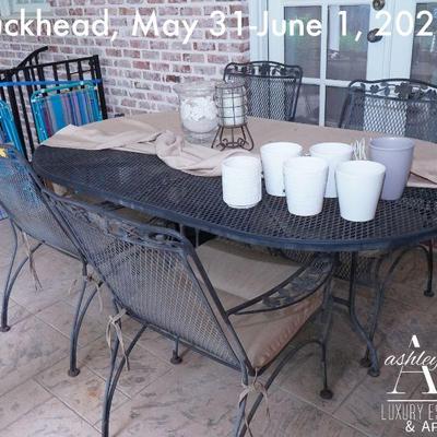 Outdoor Iron Table and Chairs