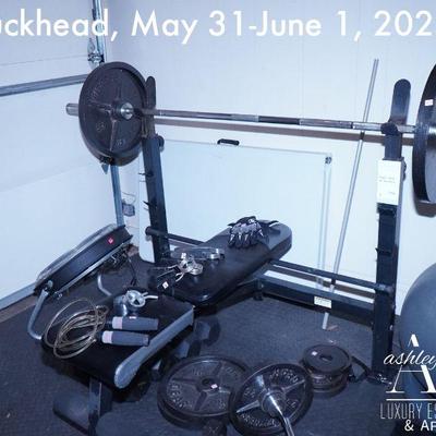 Weight Bench with Handweights