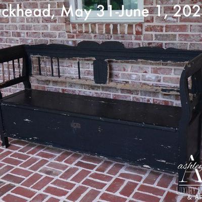 Black Bench with Storage