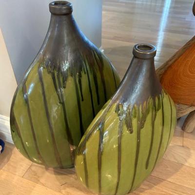 Green Magnum Lead Gourd Vase 