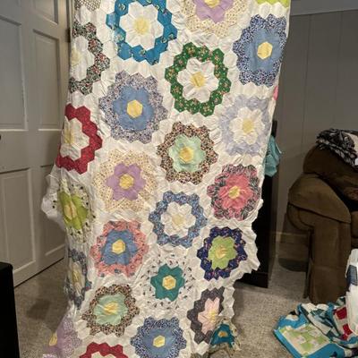 Partial quilt top - would be great for crafting pillows, stockings, etc.