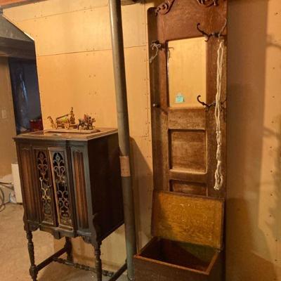 DIY projects. Oak hall tree & cabinet