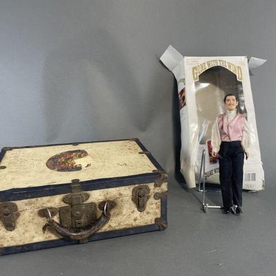 Lot 55 | Vintage Roller Skate Case + Rhett Butler Doll