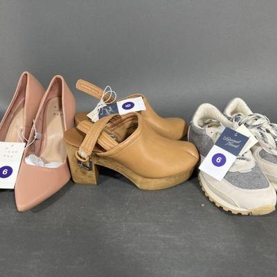 Lot 322 | 3 Pairs of Size Six Shoes Sneakers and Heels