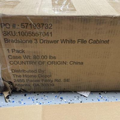 Lot 226 | Bradstone 3 Drawer White File Cabinet