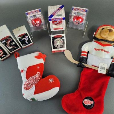 Lot 75 | Lot Of Sports Ornaments & Stockings