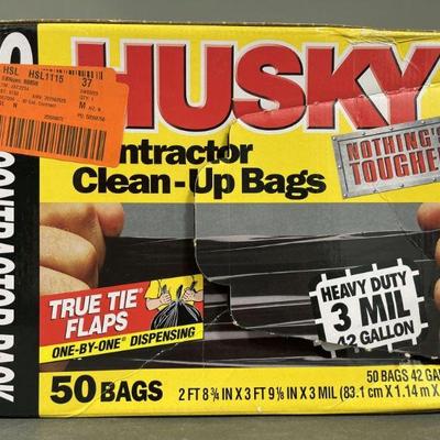 Lot 310 | Husky Heavy Duty 3 Mil 42 Gallon 50 Bags