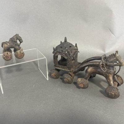Lot 69 | Hindu Horse And Chariot Statues