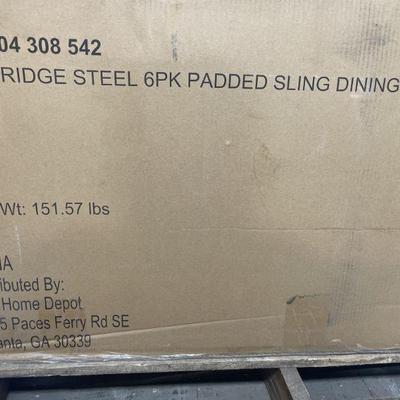 Lot 194 | Crestridge Steel Padded Sling Chairs 6pk