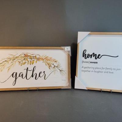Lot 424 | 'Home' & 'Gather' Signs