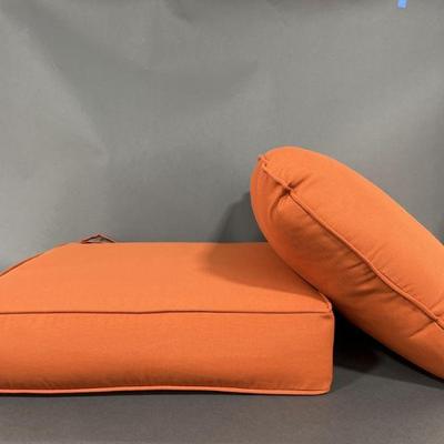 Lot 197 | Two large Orange Patio Cushions