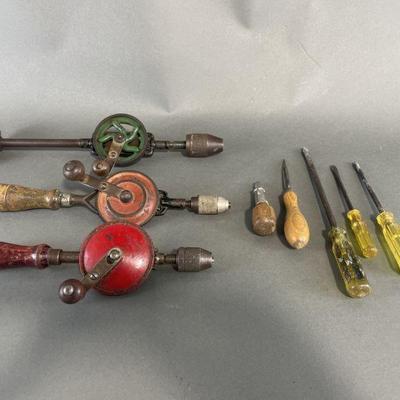 Lot 47 | Vintage Hand Drills + Hand Tools