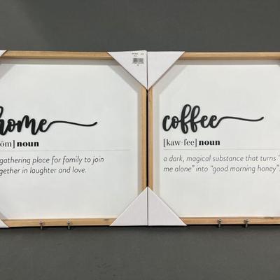 Lot 224 | Home and Coffee Signs by Prinz at Home