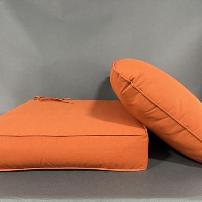 Lot 200 | Two Large Orange Patio Cushions