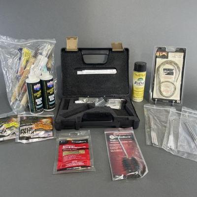 Lot 30 | Handgun Hard Case and Gun Cleaning Essentials
