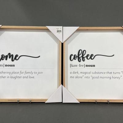 Lot 228 | Home and Coffee Signs by Prinz at Home
