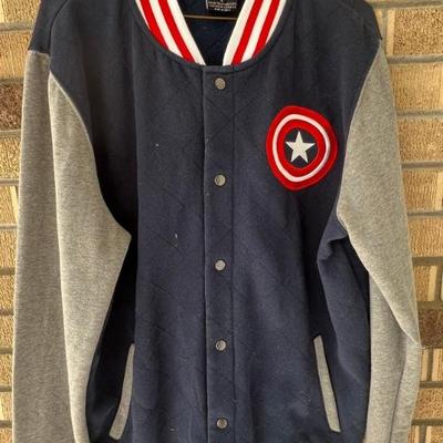 Marvel Captain America Men's Large Varsity Jacket