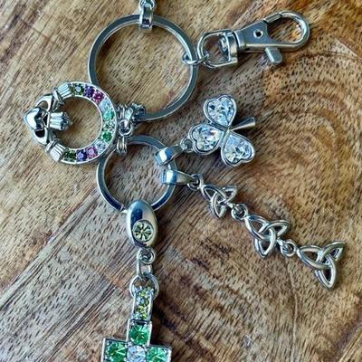Killarney Crystal Key Chain With Pendants Made In Ireland 