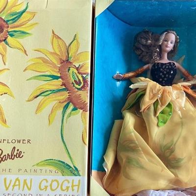 1998 Sunflower Barbie Inspired By Vincent Van Gogh Limited Edition New In Box 