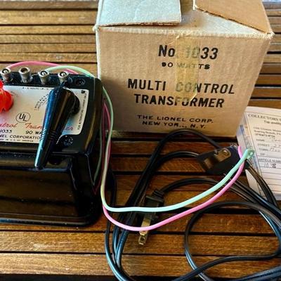 Lionel Number 1033 Multi Control Train Transformer In Original Box 