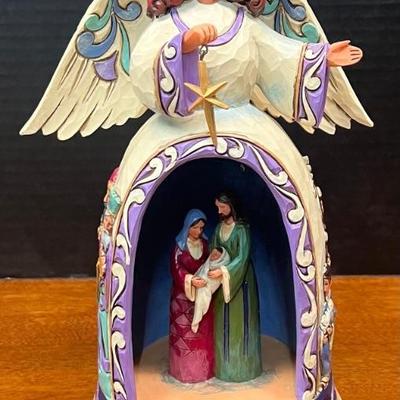 Jim Shore Heartwood Creek " I Bring You Good News Of Great Joy " Lighted Figurine 
