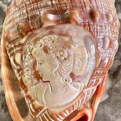 Italy Hand Carved Victorian Cameo Shell 