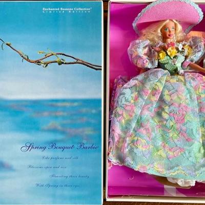 1994 Barbie Doll Enchanted Seasons Collection Limited Edition Spring Bouquet Barbie In Original Box 