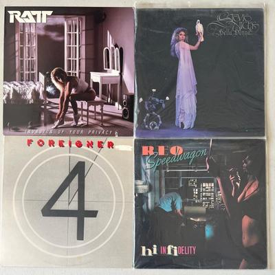 (4) Vintage Vinyl Albums - Bonnie Rait, Stevie Nicks, Foreigner, & REO Speedwagon 