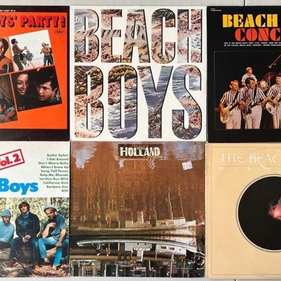 (6) Vintage Beach Boys Vinyl Albums - Best Of, Concert, Party, MIU