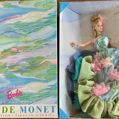 1997 Water Lily Barbie Doll - Claude Monet - New In Box 