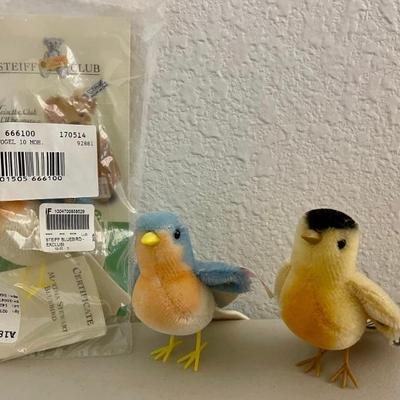 (3) Steiff Birds- (1) New In Package