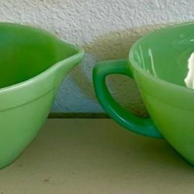 (2) Vintage Fire King Jadeite Batter Bowls