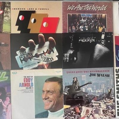 (12) Assorted Vintage Vinyl Albums - Judas Priest, Overkill, Joe Walsh, The Smiths, And More
