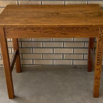 Small Vintage Solid Oak Table 