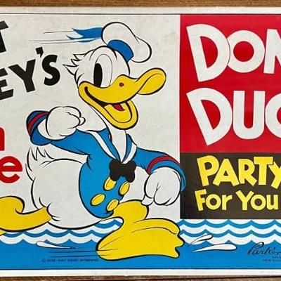 1938 Walt Disney's Own Donald Duck's Party Game For Young Folks Parker Brothers Inc Walt Disney Enterprises