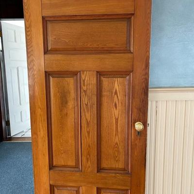 showing the wood side of doors