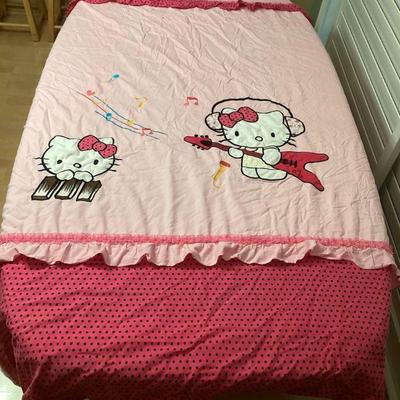MMF014 Twin Sized Pink Hello Kitty Duvet Cover