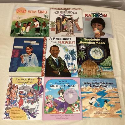 MMF015 Nine Children’s Hawaiian Hardcover Books 