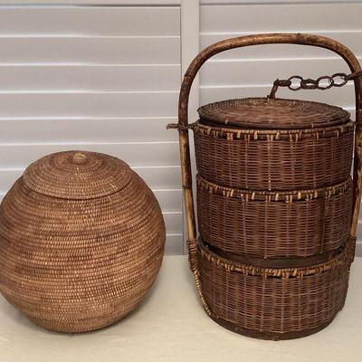 MMF002 Two Large Decorative Baskets