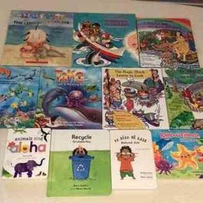 MMF023 Eleven Children’s Hawaiian Hardcover Books 