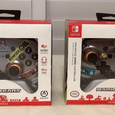 MMF092 Two Mario Kart Enhanced Wired Controllers For Nintendo Switch New
