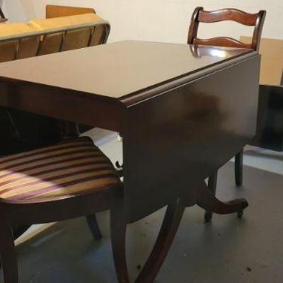 Drop Leaf Table - Two Chairs