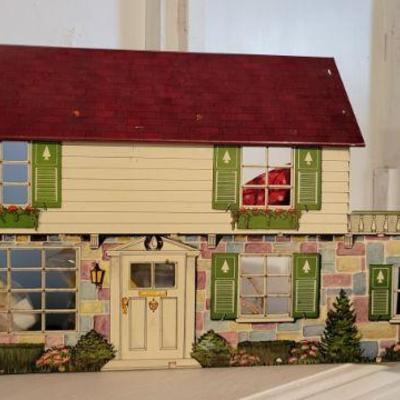 Metal Doll House and Accessories 
