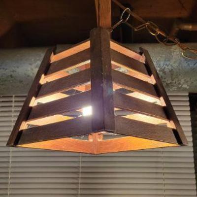 Cool Wooden Hanging Lamp 