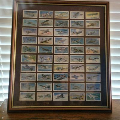 Framed set of Cigarette Cards