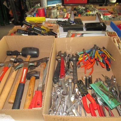 Hammers, pliers, wrenches, etc