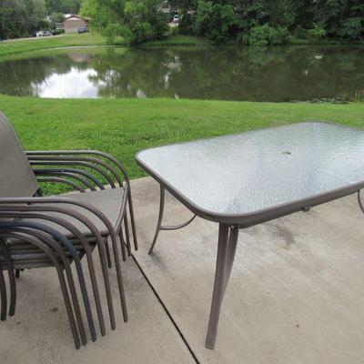 Patio table with 6 chairs