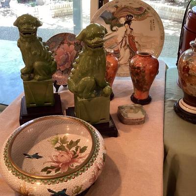 Foo dogs, cloisonné , 